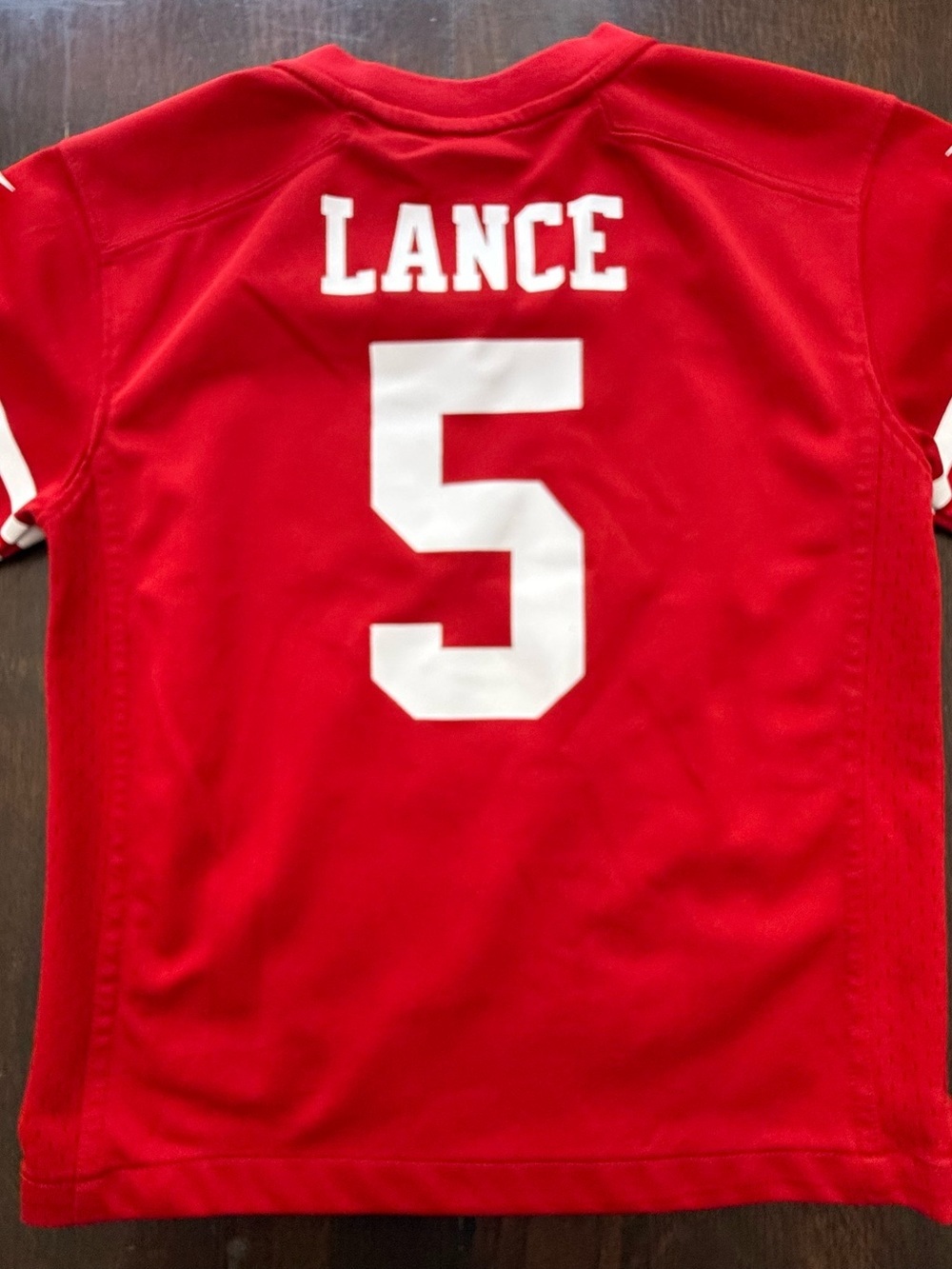 Nike Kids Trey Lance San Francisco 49ers Red N FL Jersey #5 youth large - Picture 2 of 7